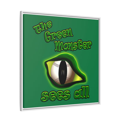 green monster - framed canvas art (dark green)