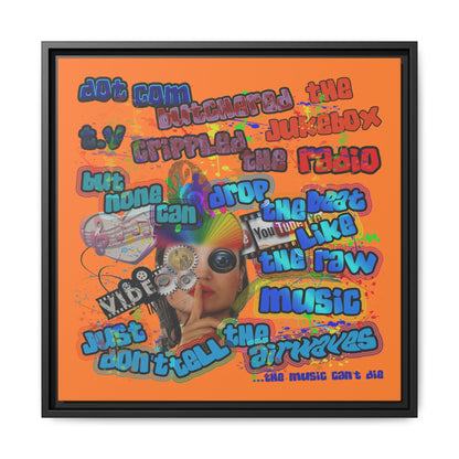 drop the beat - framed canvas art (crusta)