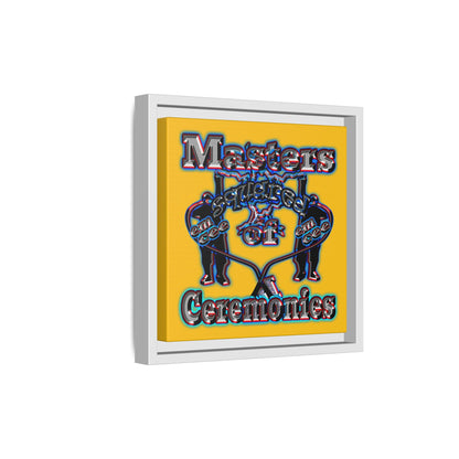 em cee squared - framed canvas art (yellow)