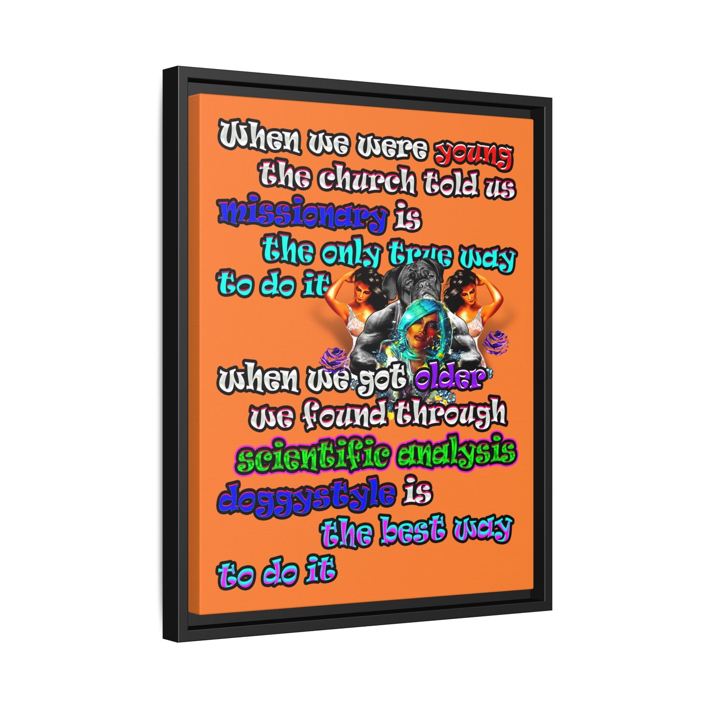 doggystyle - framed canvas art (crusta)