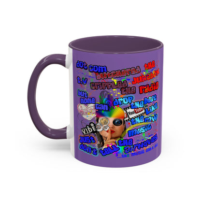 drop the beat - Accent Mug (light purple)