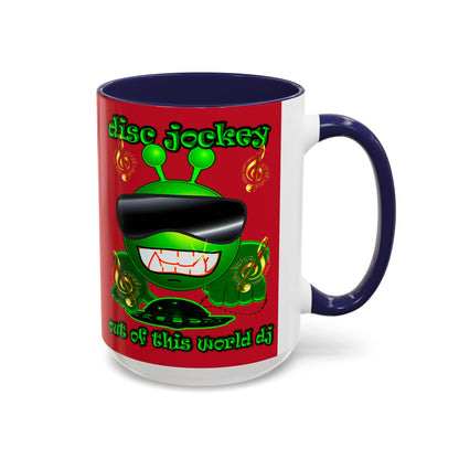 disc jockey - Accent Mug (dark red)