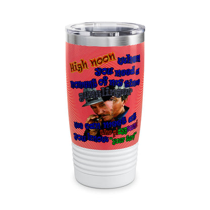 high noon - Ringneck Tumbler, 20oz (yellow-orange wave)