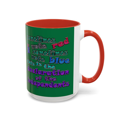 declaration of the independents - Accent Mug (dark green)
