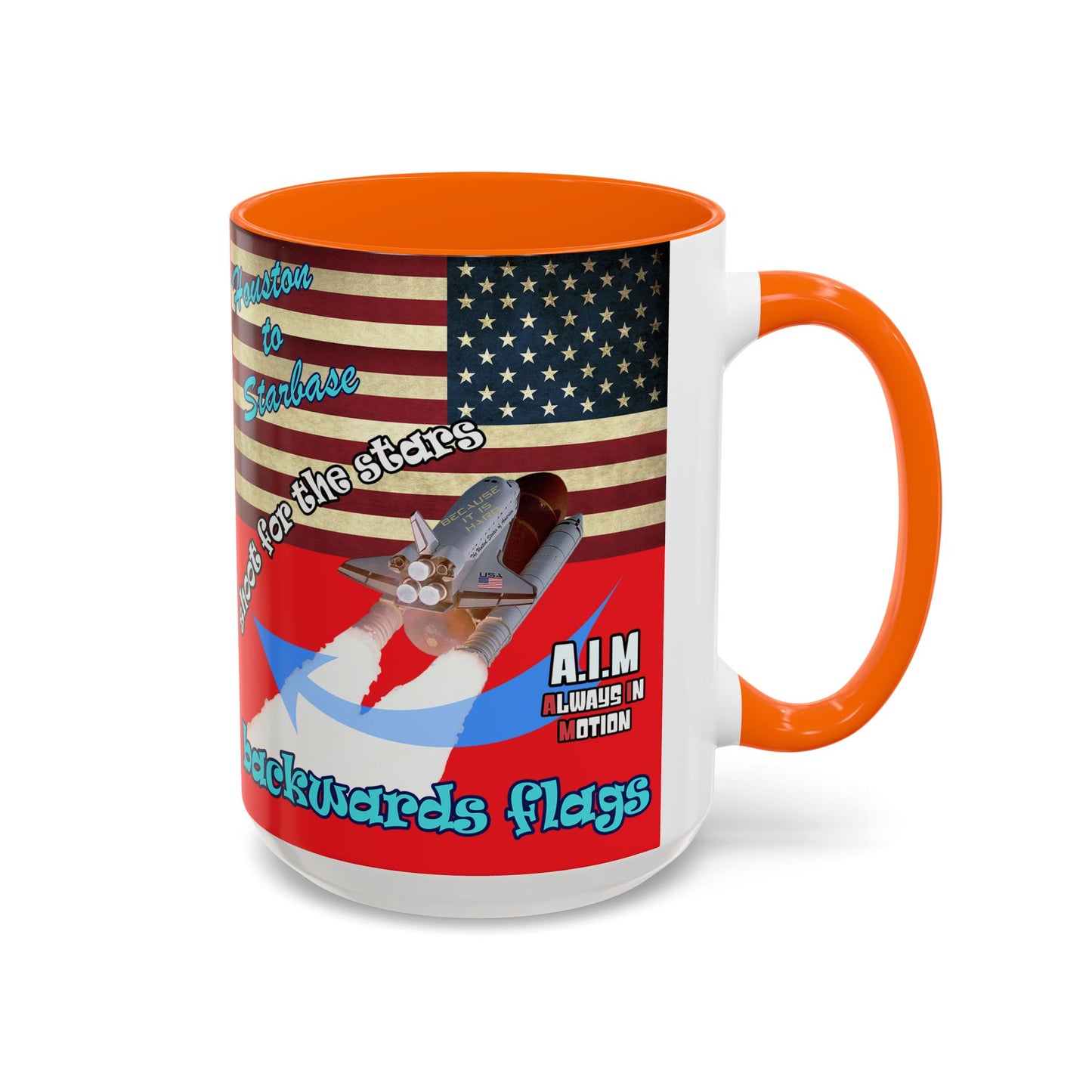 shoot for the stars - Accent Mug (red)