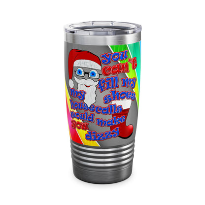 santa's shoes - Ringneck Tumbler, 20oz (rainbow split)
