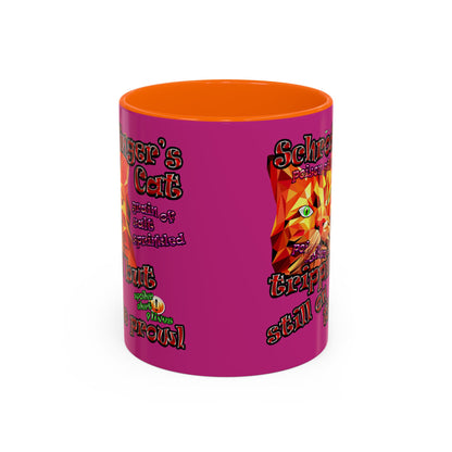 schrodinger's cat - Accent Mug (pink)
