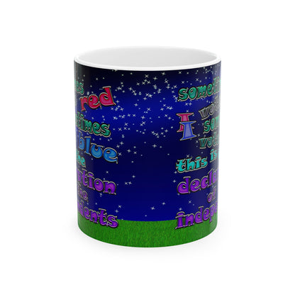 declaration of the independents - White Mug ('snoops' background)