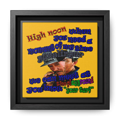 high noon - framed canvas art (yellow)