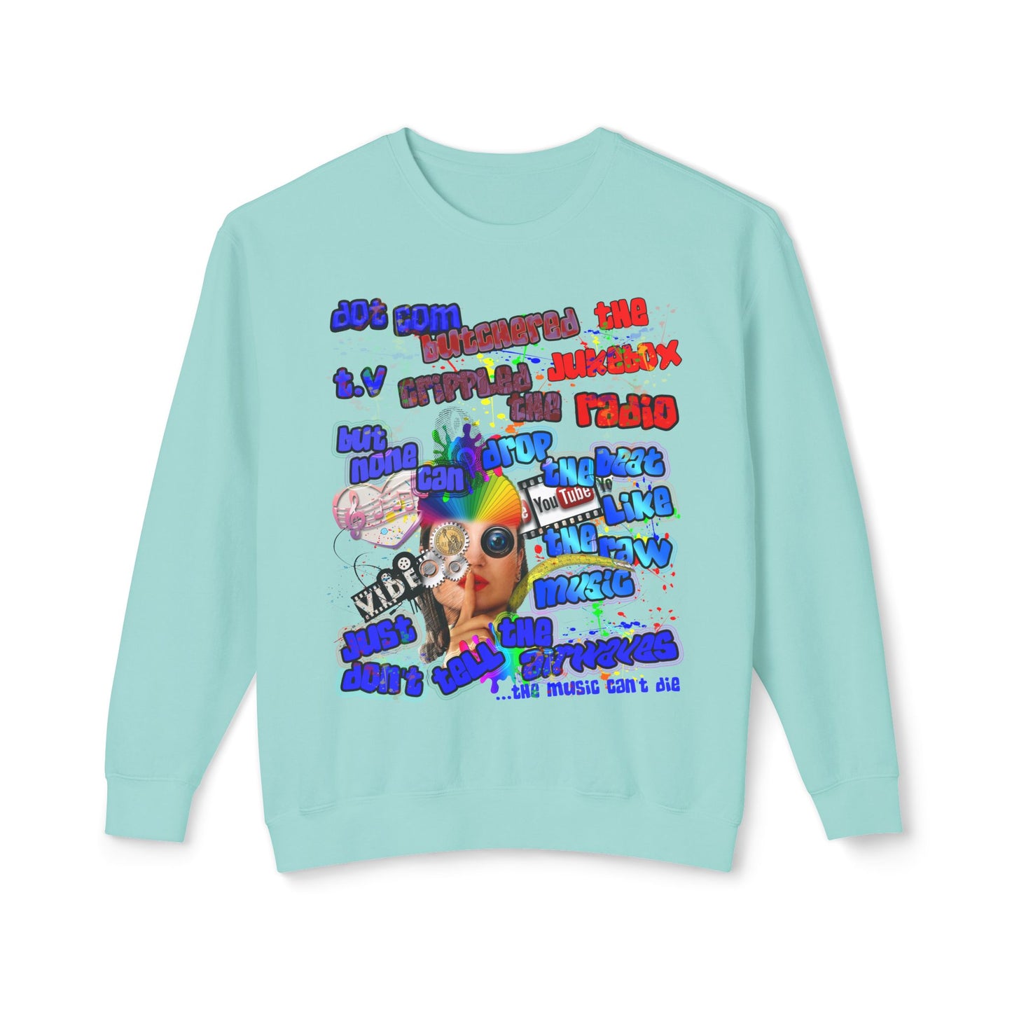 drop the beat - Unisex Lightweight Crewneck Sweatshirt