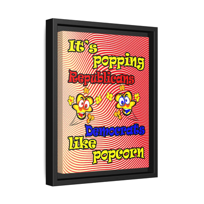 popping like popcorn - framed canvas art (yellow-orange wave)