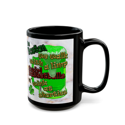 celtics logo - Black Mug (white marble)