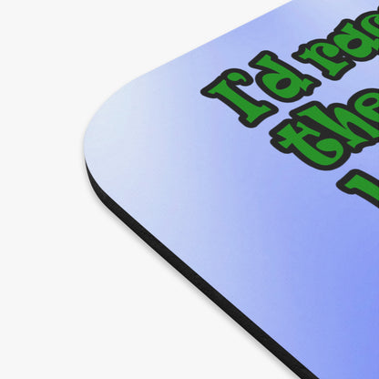 turtle race - Mouse Pad (Rectangle) (blue-white wave)