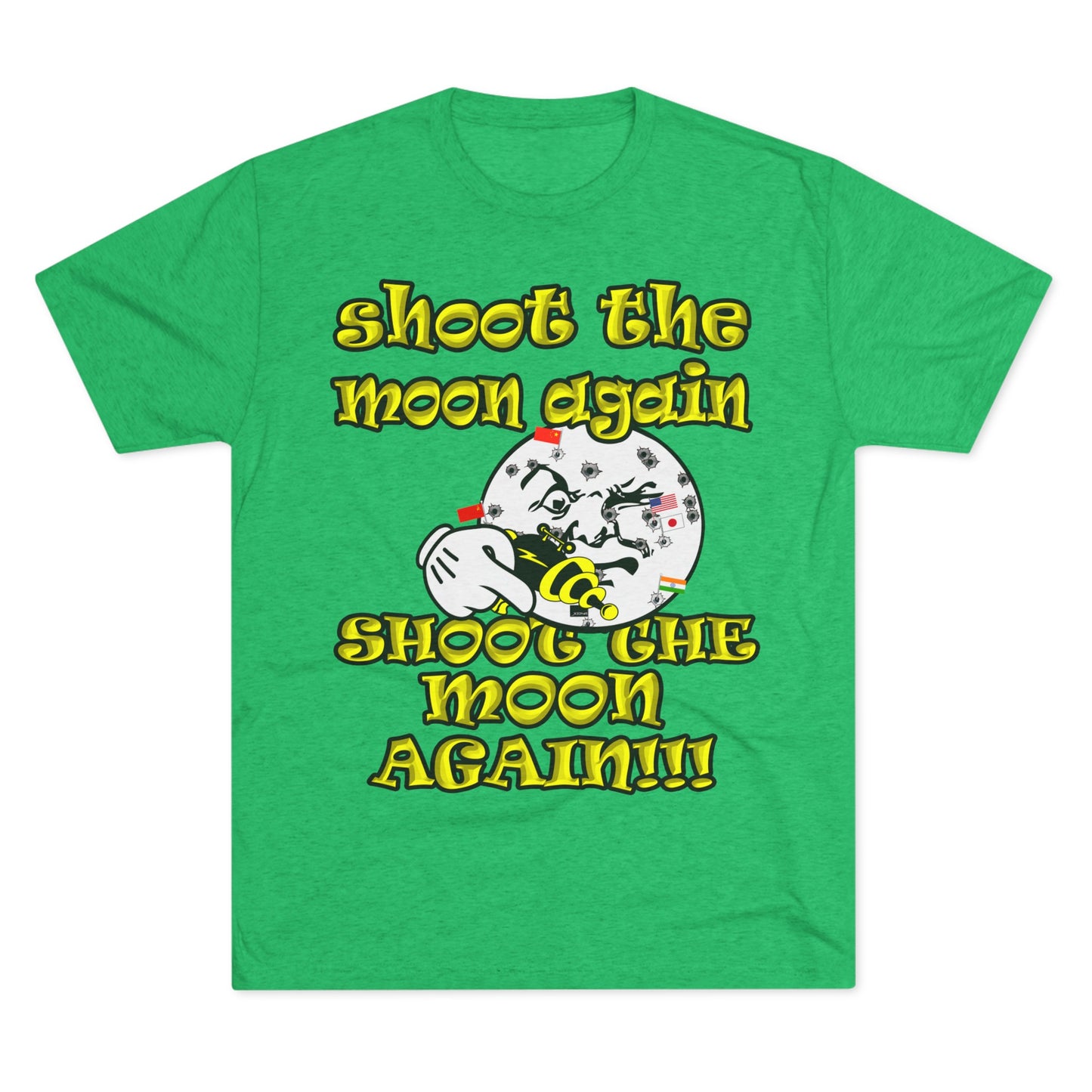 shoot the moon again - Unisex Tri-Blend Crew Tee