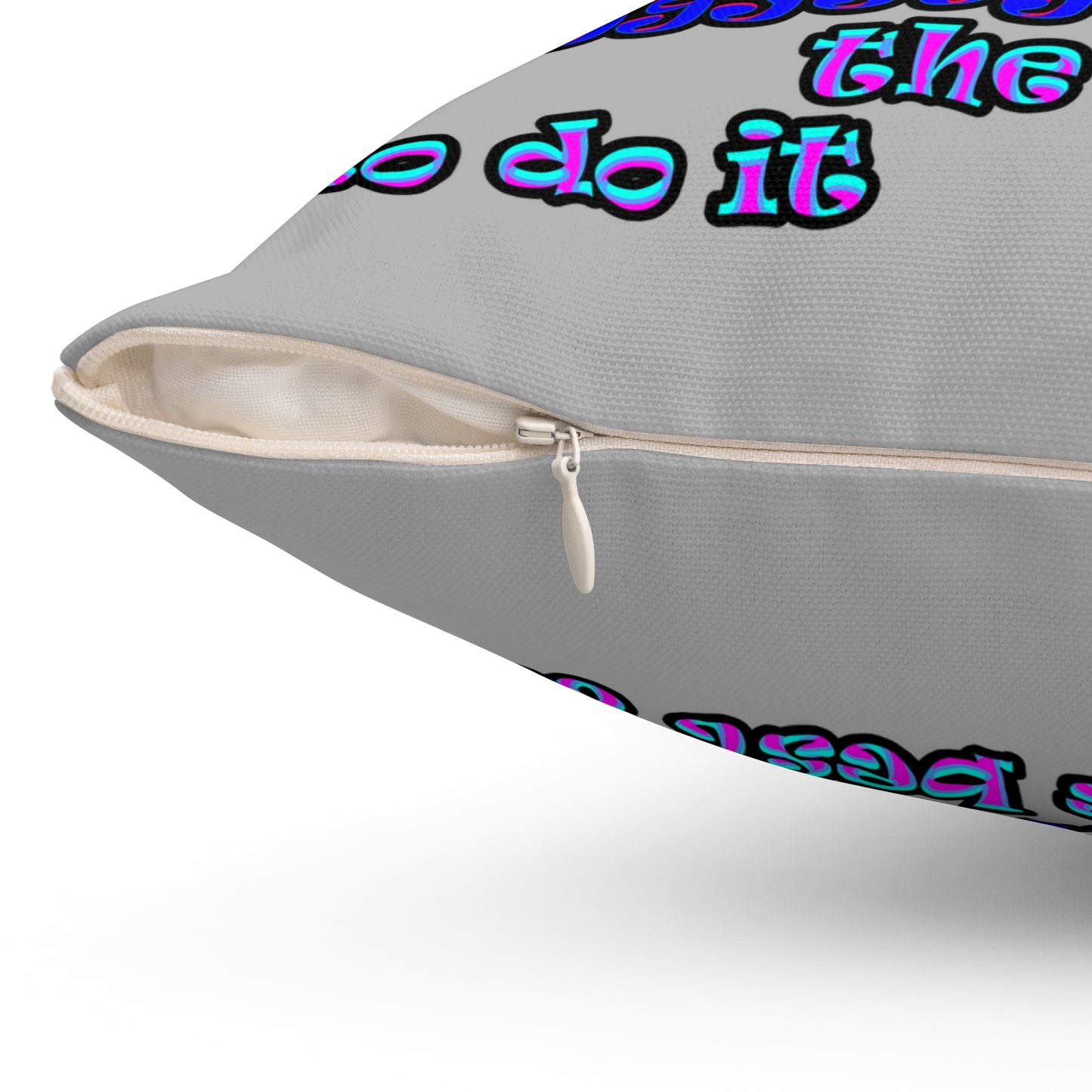 doggystyle - Spun Polyester Square Pillow - (light grey)