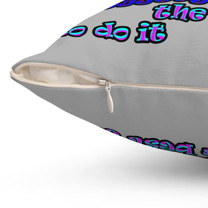 doggystyle - Spun Polyester Square Pillow - (light grey)