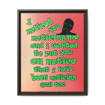 noticed you noticing - framed canvas art (yellow-orange wave)