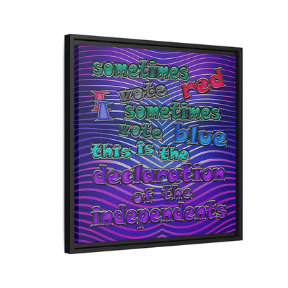 declaration of the independents - framed canvas art (purple wave)