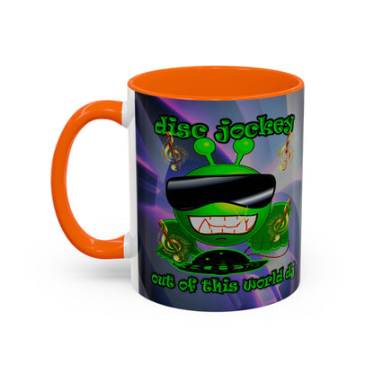 disc jockey - Accent Mug (grey-pink wave)