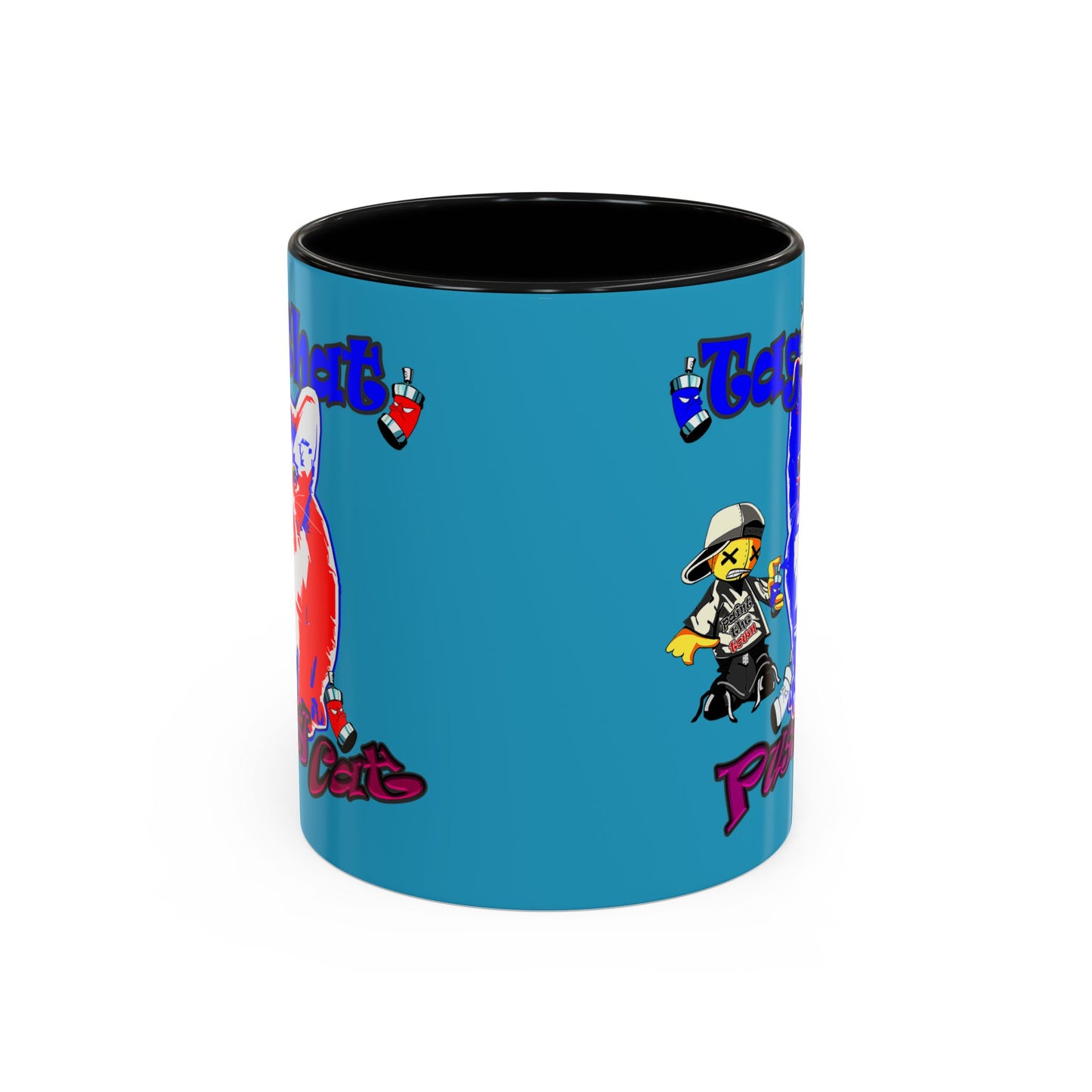 tag that - Accent Mug (turquoise)
