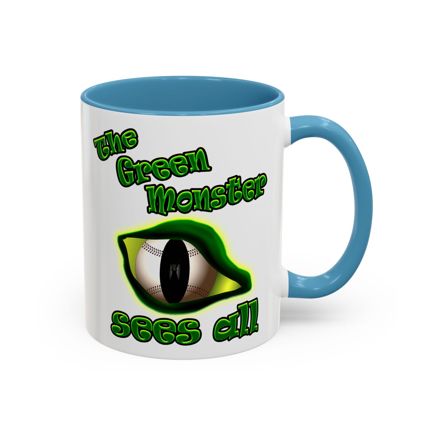 green monster - Accent Mug (white)