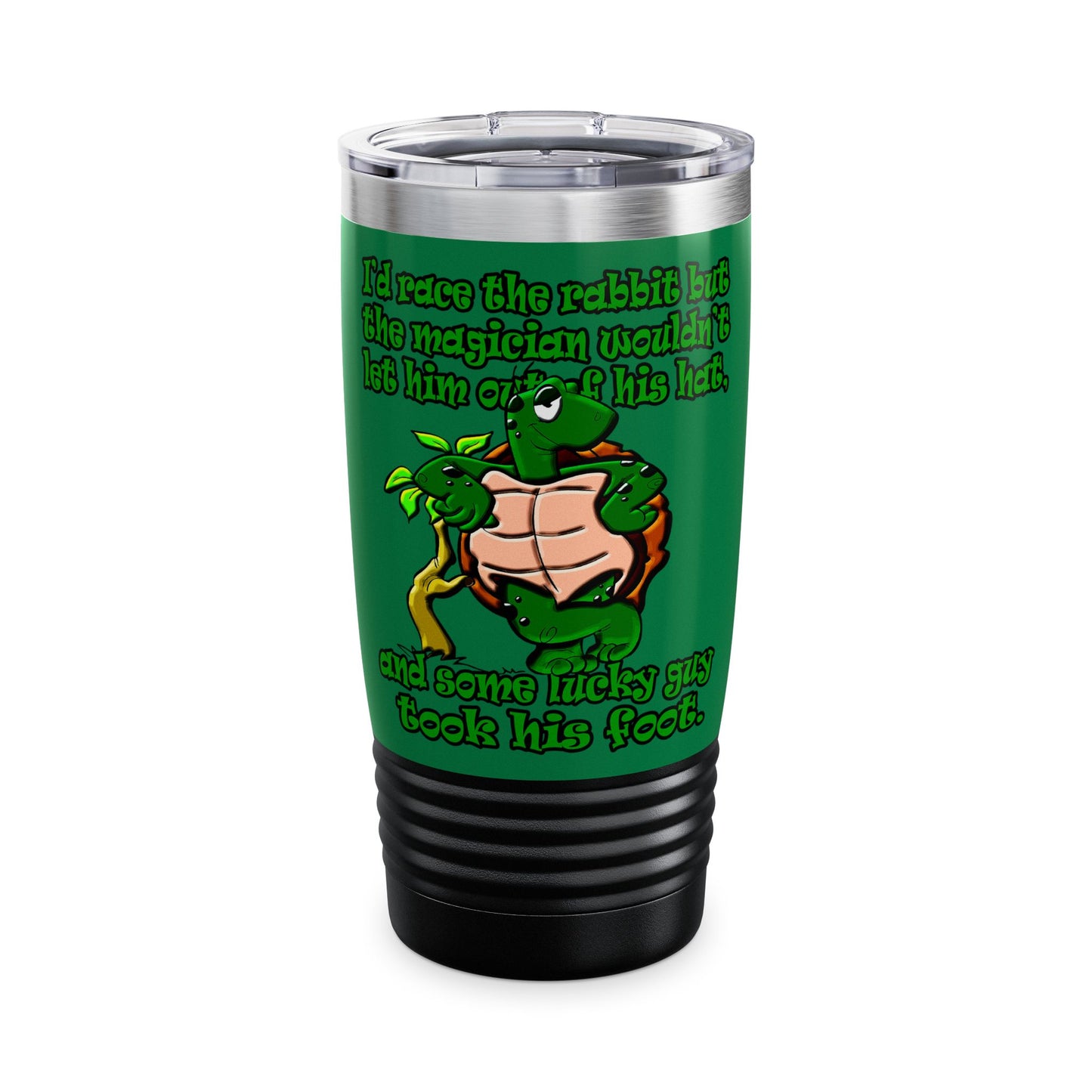 turtle race - Ringneck Tumbler, 20oz (dark green)