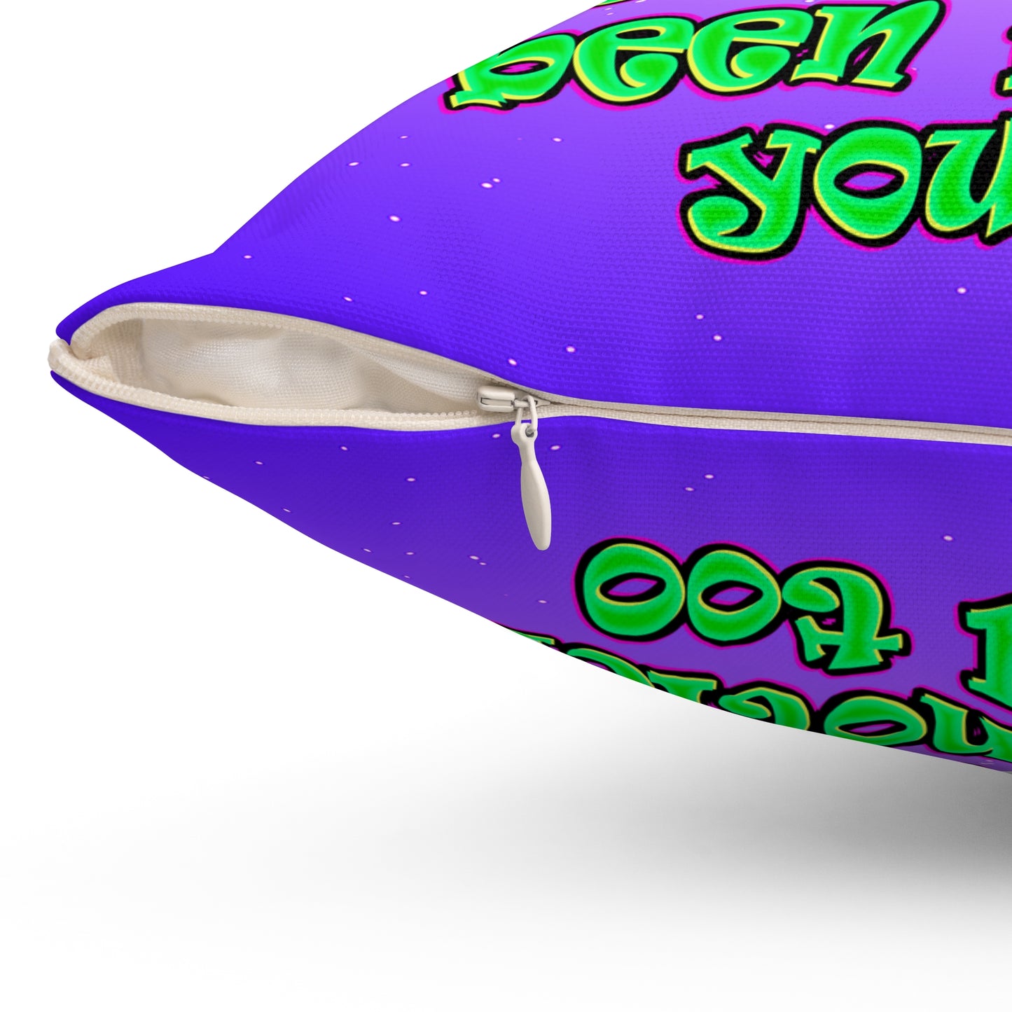 noticed you noticing - Spun Polyester Square Pillow - (purple-pink wave)