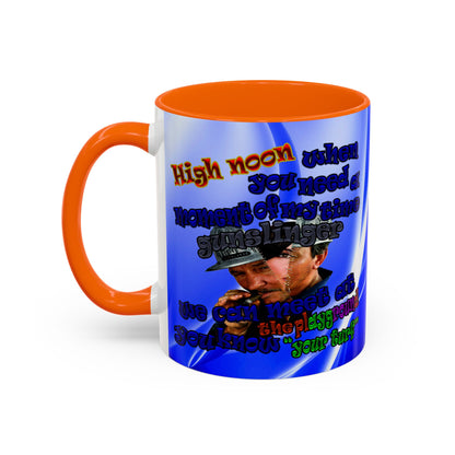 high noon - Accent Mug (blue-white wave)