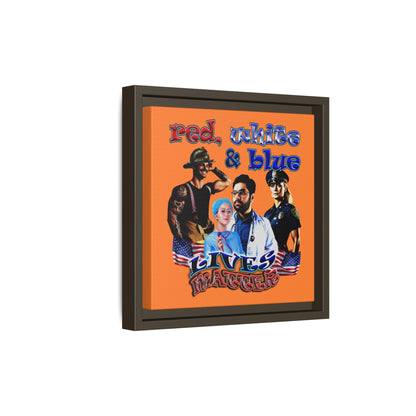 rw&b lives matter - framed canvas art (crusta)