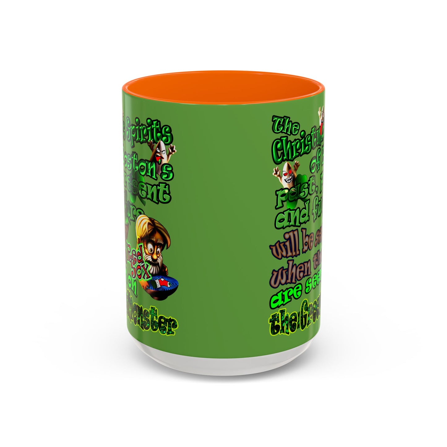 christmas spirits of boston - Accent Mug (green)