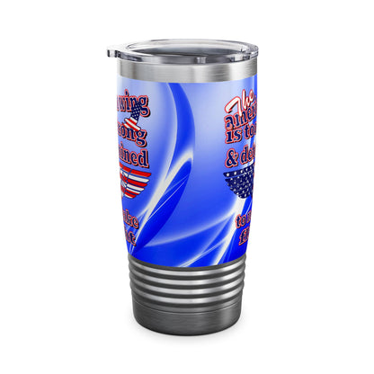 american wing - Ringneck Tumbler, 20oz (blue-white wave)