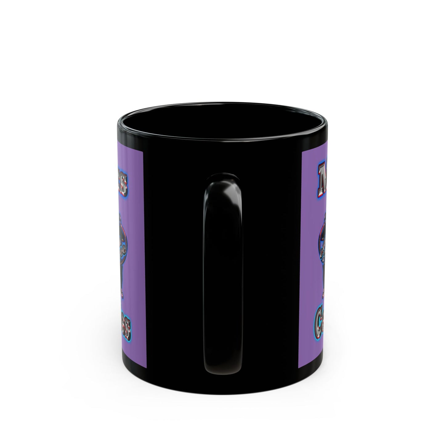 em cee squared - Black Mug (light purple)