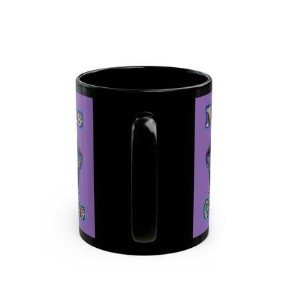 em cee squared - Black Mug (light purple)