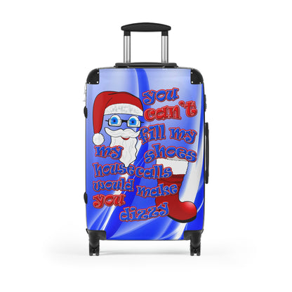 santa's shoes - Suitcase (blue-white wave)
