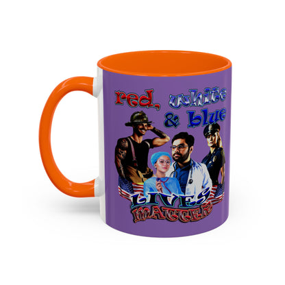 rw&b lives matter - Accent Mug (light purple)