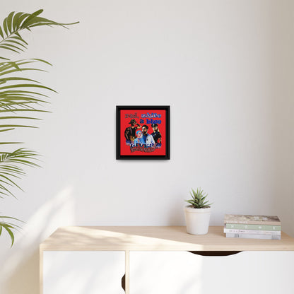 rw&b lives matter - framed canvas art (red)