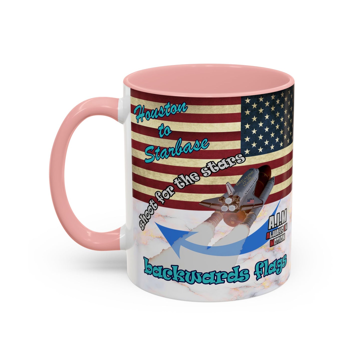 shoot for the stars - Accent Mug (white marble)
