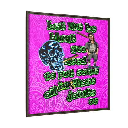 og - framed canvas art (pink swirl)