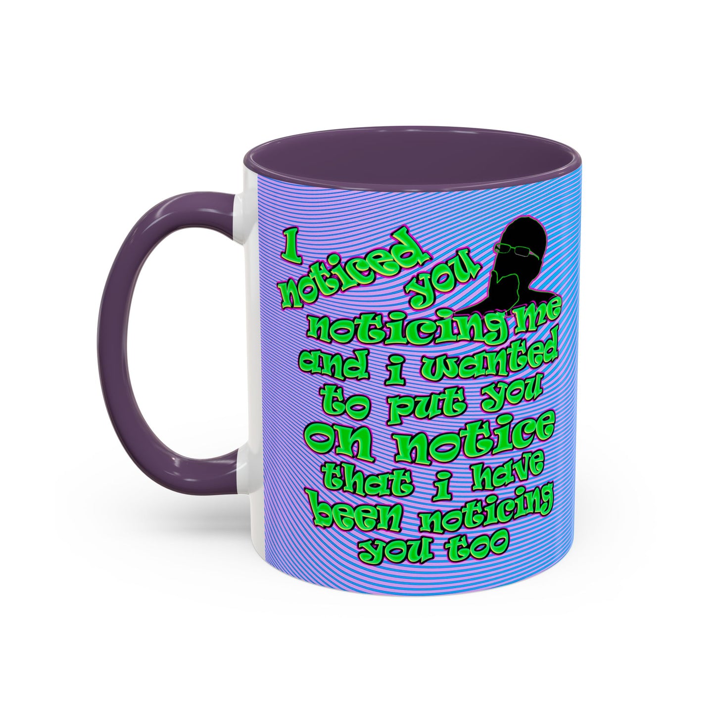 noticed you noticing - Accent Mug (light blue-purple wave)