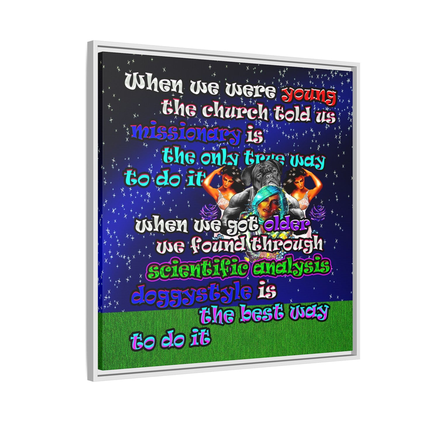 doggystyle - framed canvas art ('snoops' background)