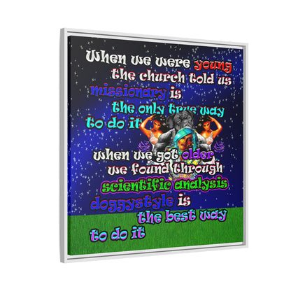 doggystyle - framed canvas art ('snoops' background)