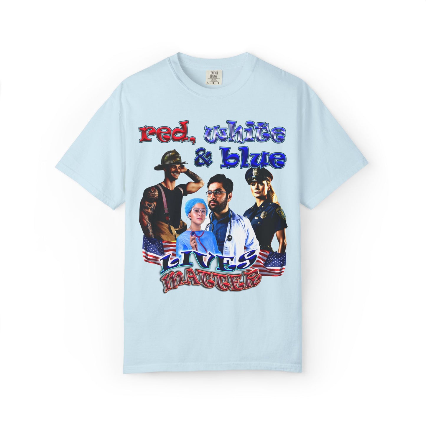 rw&b lives matter - Unisex Garment-Dyed T-shirt