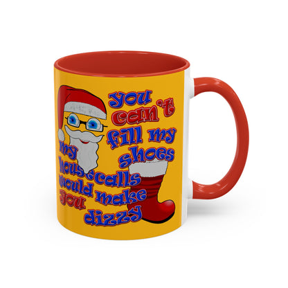 santa's shoes - Accent Mug (yellow)