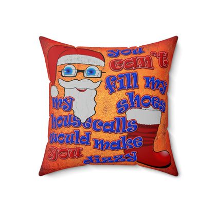 santa's shoes - Spun Polyester Square Pillow - (burnt orange)