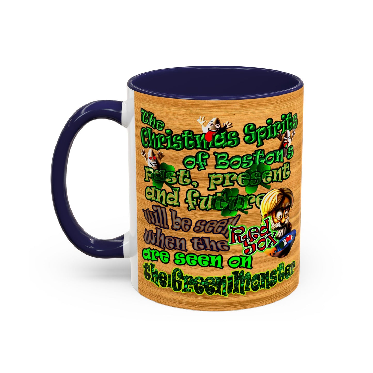christmas spirits of boston - Accent Mug (butterscotch wood finish)