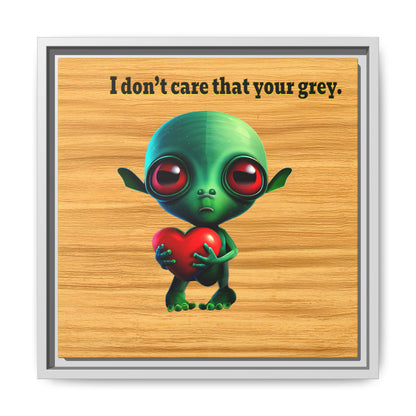 I don't care that your grey - framed canvas art (butterscotch wood finish)