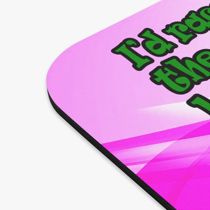 turtle race - Mouse Pad (Rectangle) (light blue-pink wave)