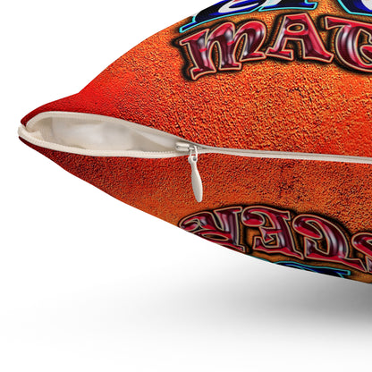 rw&b lives matter - Spun Polyester Square Pillow - (burnt orange)