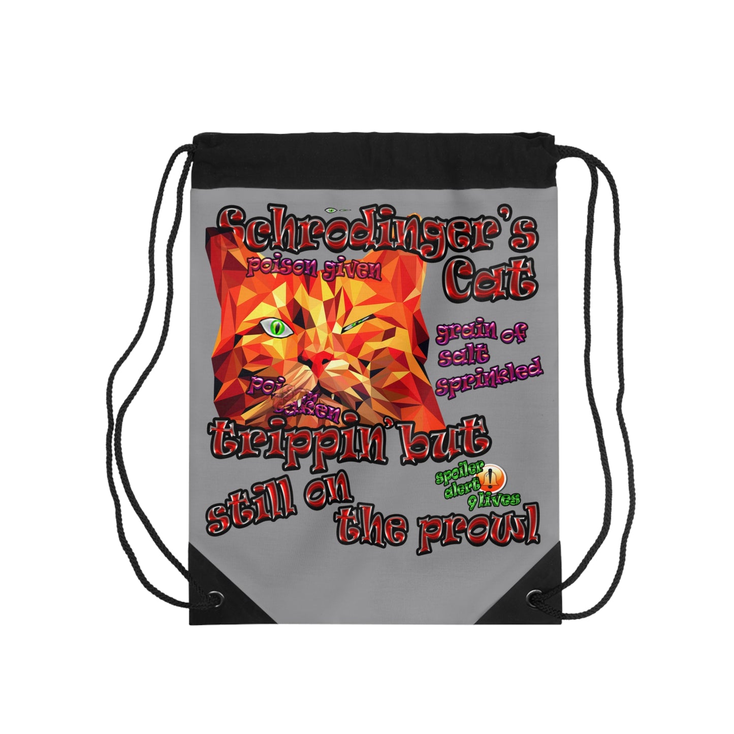 schrodinger's cat - Drawstring Bag (grey)
