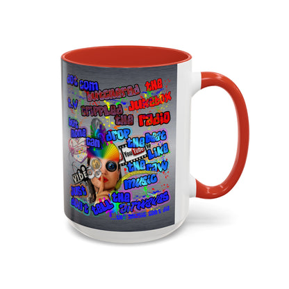 drop the beat - Accent Mug (brushed nickel)